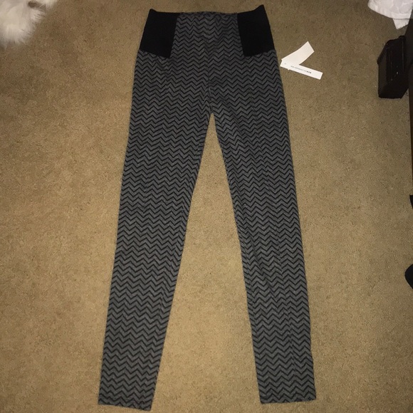 Joe B Pants - Elastic waistband pull on chevron ponte pants